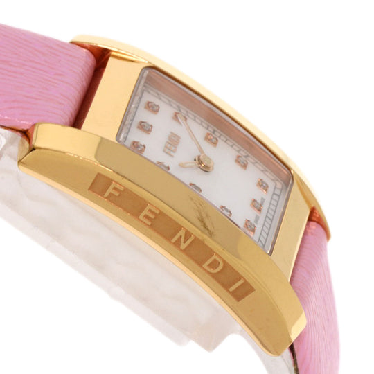FENDI Watches Quartz 7000L PGP gold Classico 12P Diamond White shell dial