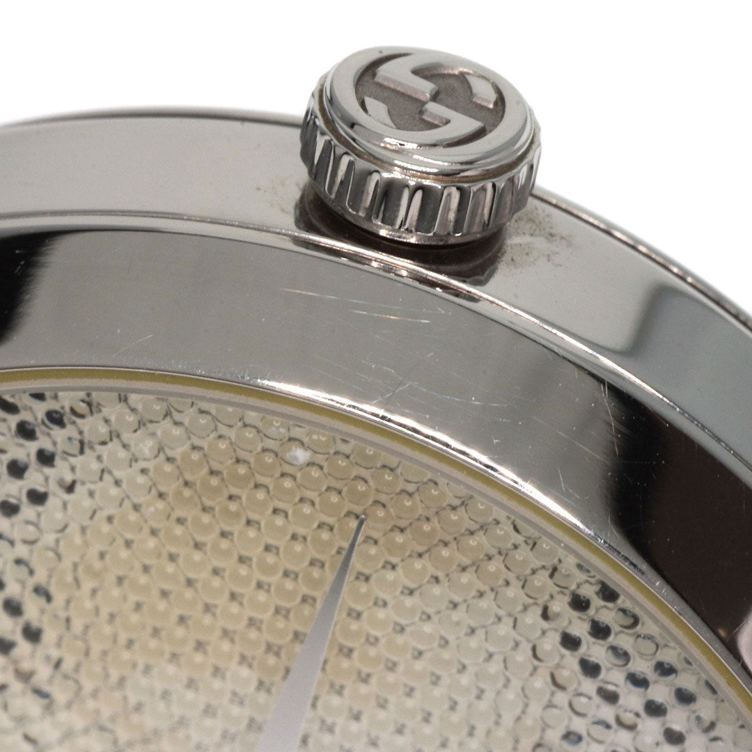 GUCCI Watches Quartz 126.4 Stainless Steel, Leather Silver G timeless hologram hologram dial mens Used Authentic