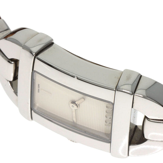 GUCCI Watches Quartz 6800L Stainless Steel, Bamboo Silver Bamboo Ivory dial Women Used Authentic