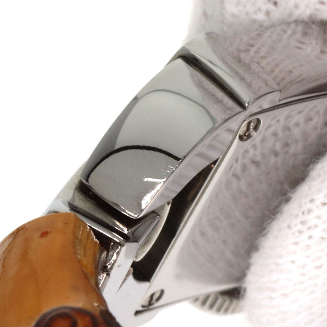 GUCCI Watches Quartz 6800L Stainless Steel, Bamboo Silver Bamboo Ivory dial Women Used Authentic