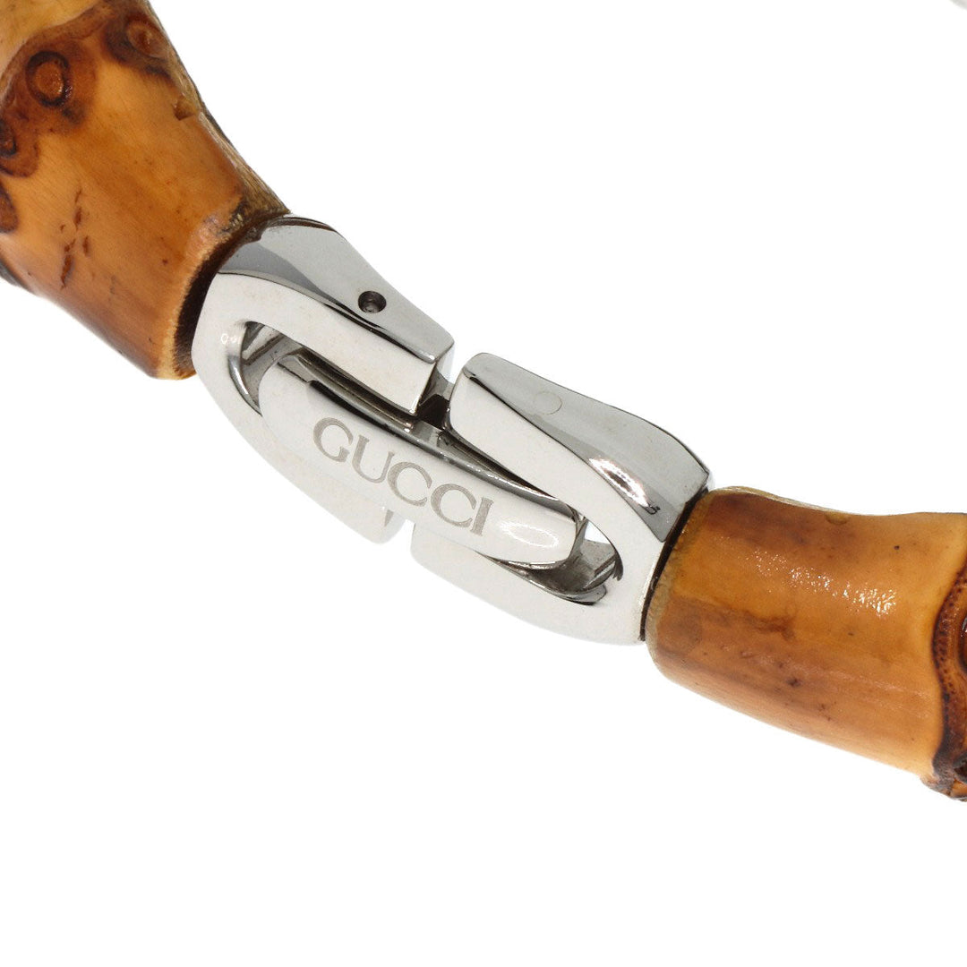 GUCCI Watches Quartz 6800L Stainless Steel, Bamboo Silver Bamboo Ivory dial Women Used Authentic