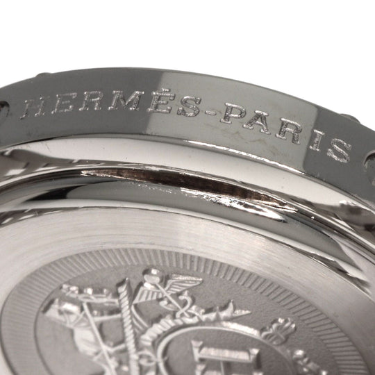 HERMES Watches Quartz CL4.210 Stainless Steel , Stainless Steel Silver Clipper Nacre shell dial Women Used Authentic