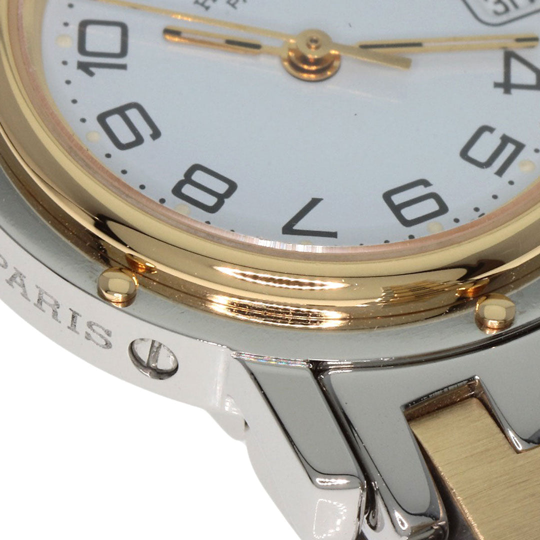 HERMES Watches Quartz CL4.220 Gold Plated gold Clipper white dial
