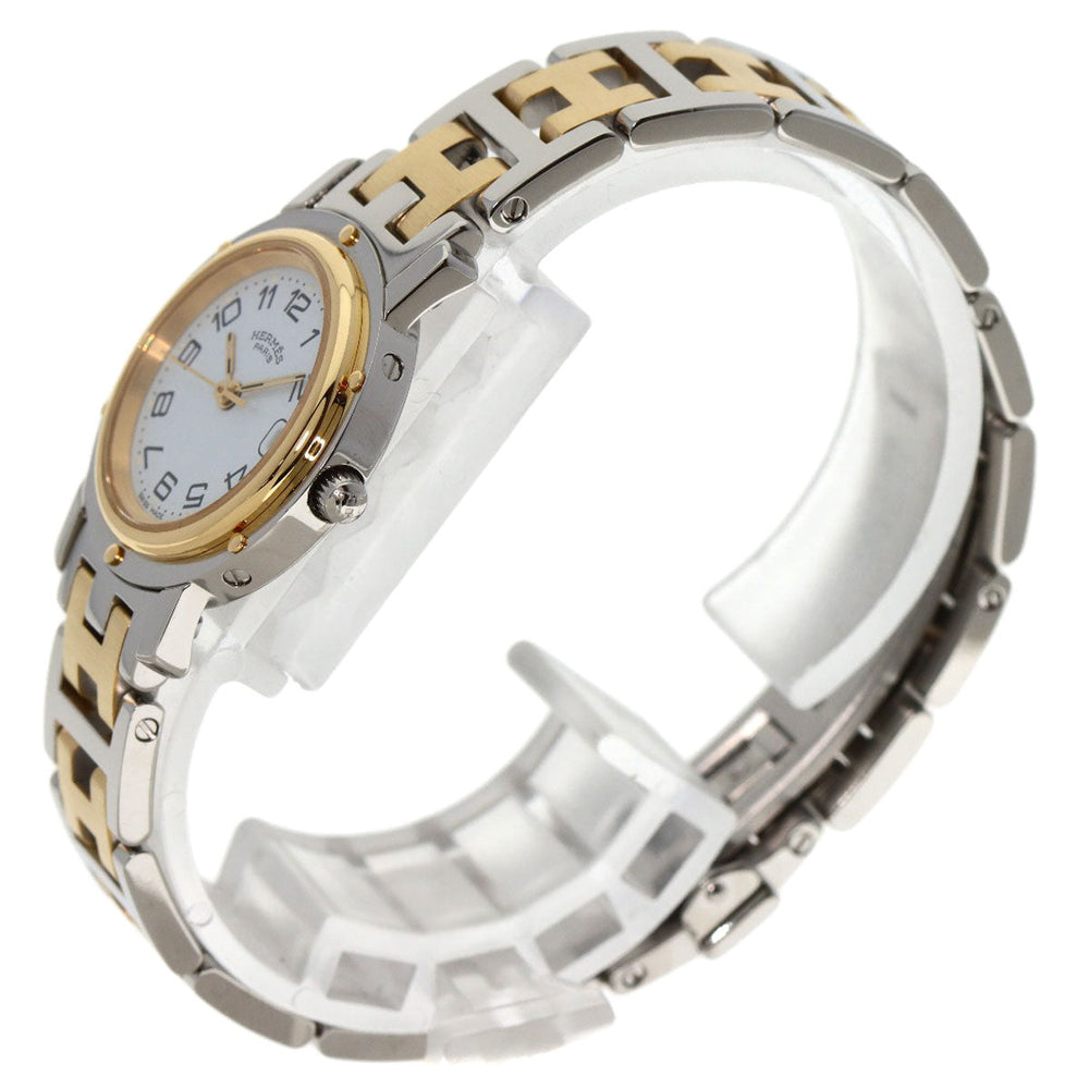 HERMES Watches Quartz CL4.220 Gold Plated gold Clipper white dial