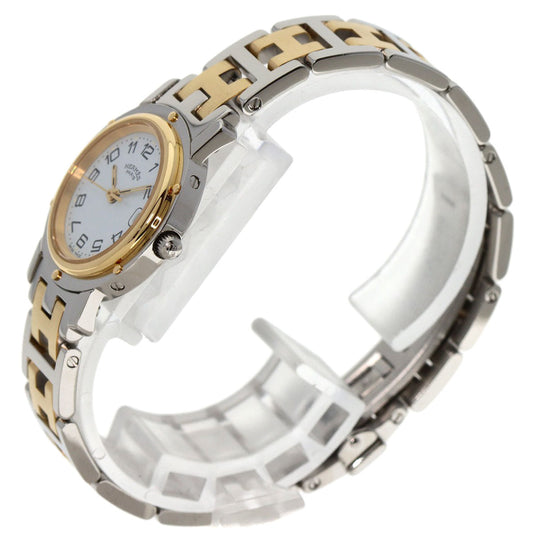 HERMES Watches Quartz CL4.220 Gold Plated gold Clipper white dial