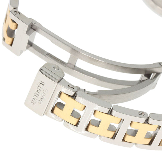 HERMES Watches Quartz CL4.220 Gold Plated gold Clipper white dial