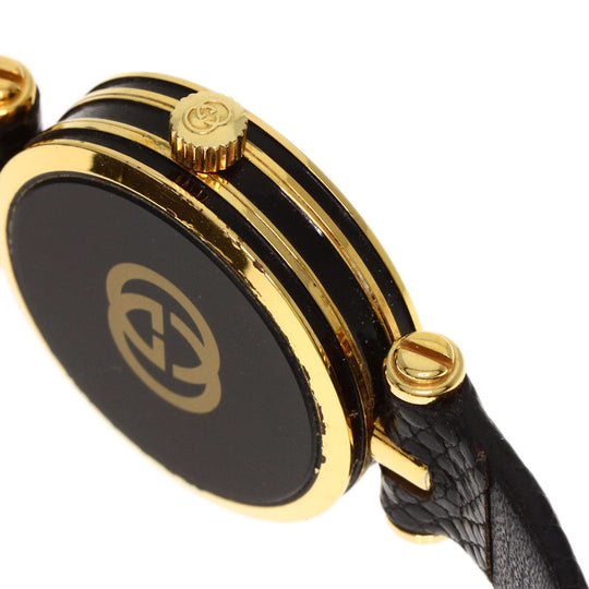 GUCCI Watches Quartz Gold Plated gold Sherry line black dial