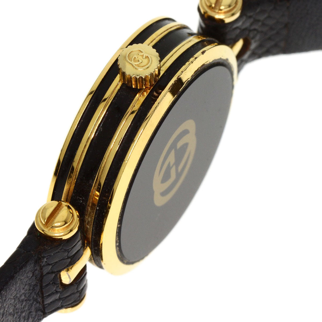 GUCCI Watches Quartz Gold Plated gold Sherry line black dial
