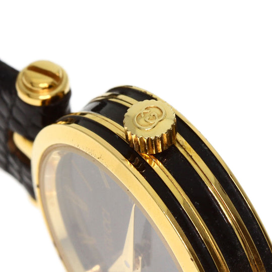 GUCCI Watches Quartz Gold Plated gold Sherry line black dial