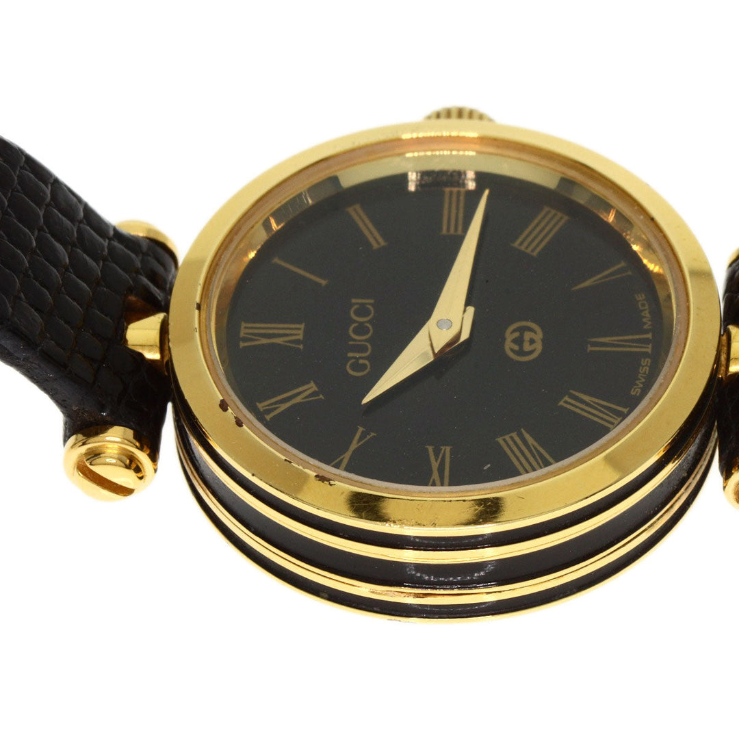 GUCCI Watches Quartz Gold Plated gold Sherry line black dial