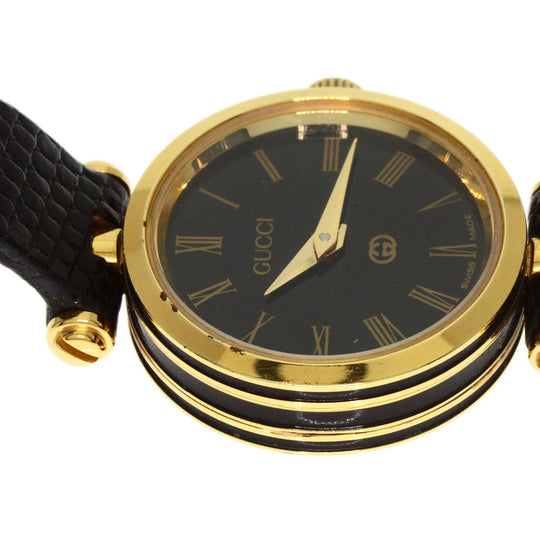 GUCCI Watches Quartz Gold Plated gold Sherry line black dial