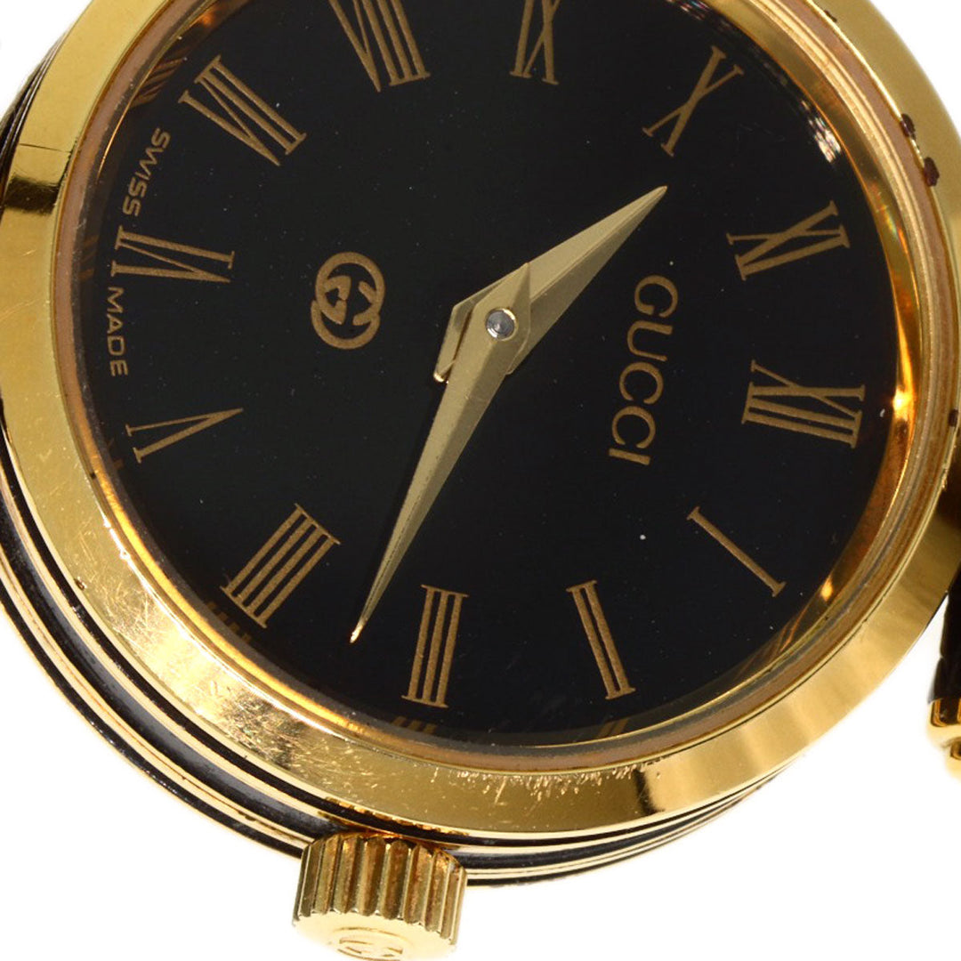 GUCCI Watches Quartz Gold Plated gold Sherry line black dial