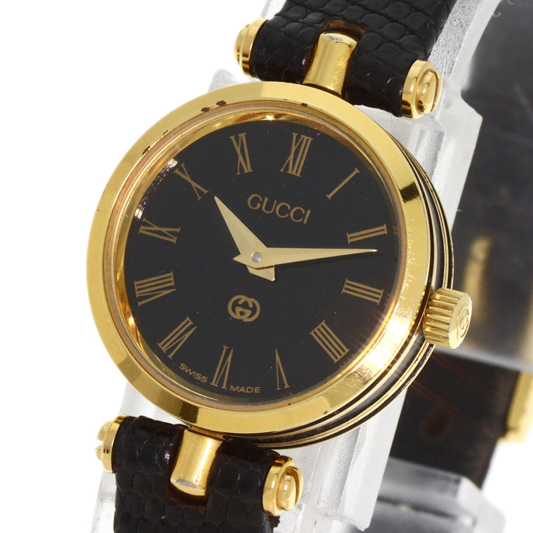 GUCCI Watches Quartz Gold Plated gold Sherry line black dial