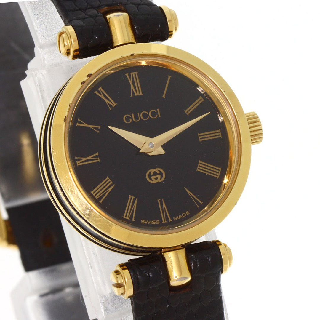 GUCCI Watches Quartz Gold Plated gold Sherry line black dial