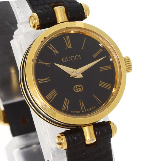 GUCCI Watches Quartz Gold Plated gold Sherry line black dial