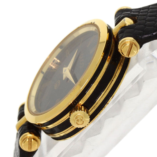GUCCI Watches Quartz Gold Plated gold Sherry line black dial