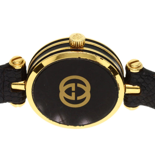 GUCCI Watches Quartz Gold Plated gold Sherry line black dial