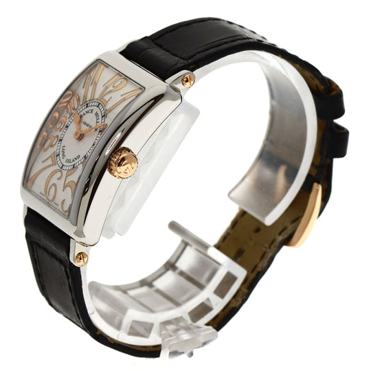 FRANCK MULLER Watches Quartz 902QZRELSTG Stainless Steel, Leather Silver Long Island Silver dial Women Used Authentic