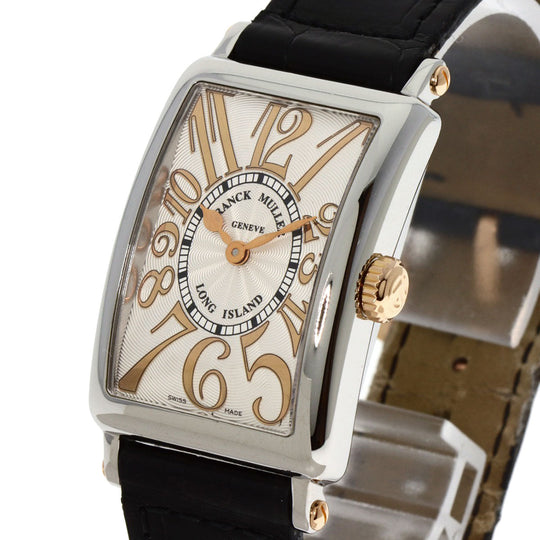 FRANCK MULLER Watches Quartz 902QZRELSTG Stainless Steel, Leather Silver Long Island Silver dial Women Used Authentic