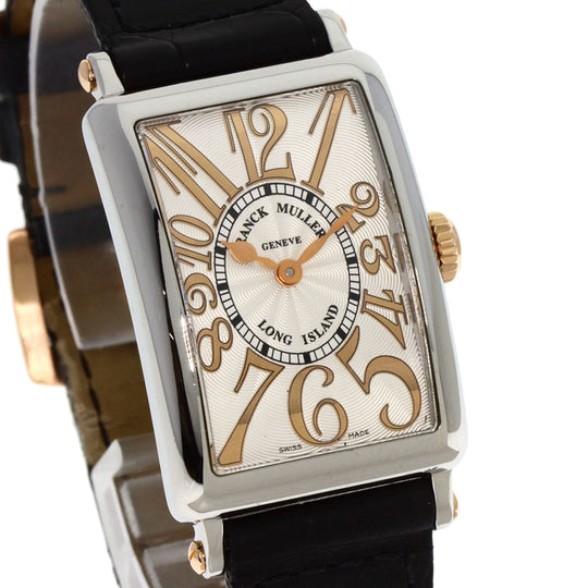 FRANCK MULLER Watches Quartz 902QZRELSTG Stainless Steel, Leather Silver Long Island Silver dial Women Used Authentic