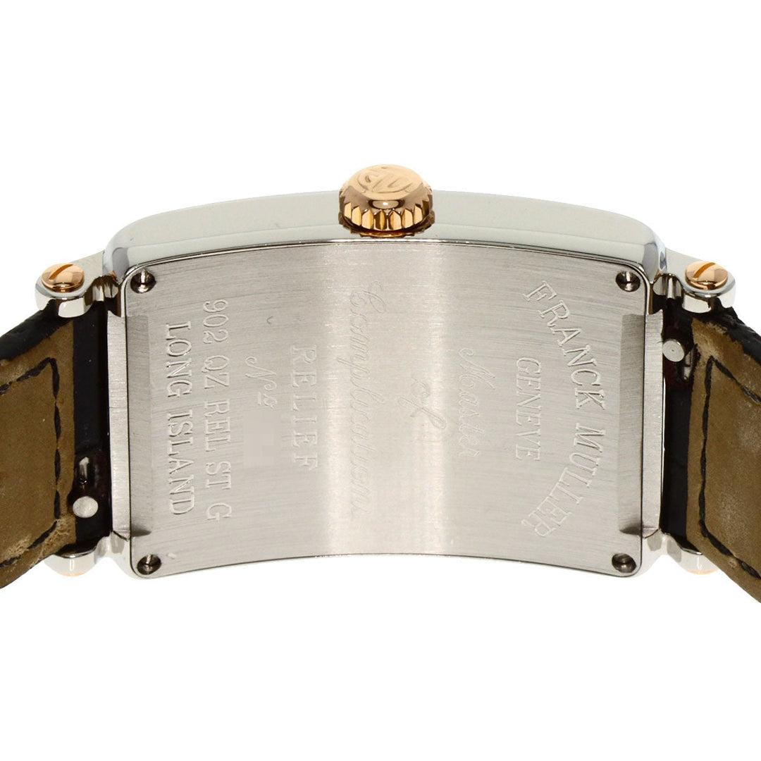 FRANCK MULLER Watches Quartz 902QZRELSTG Stainless Steel, Leather Silver Long Island Silver dial Women Used Authentic