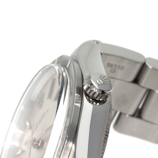 ROLEX Watches Mechanical Automatic 1007 Stainless Steel , Stainless Steel Silver Oyster Perpetual 1973 engine turned bezel Silver dial mens Used Authentic