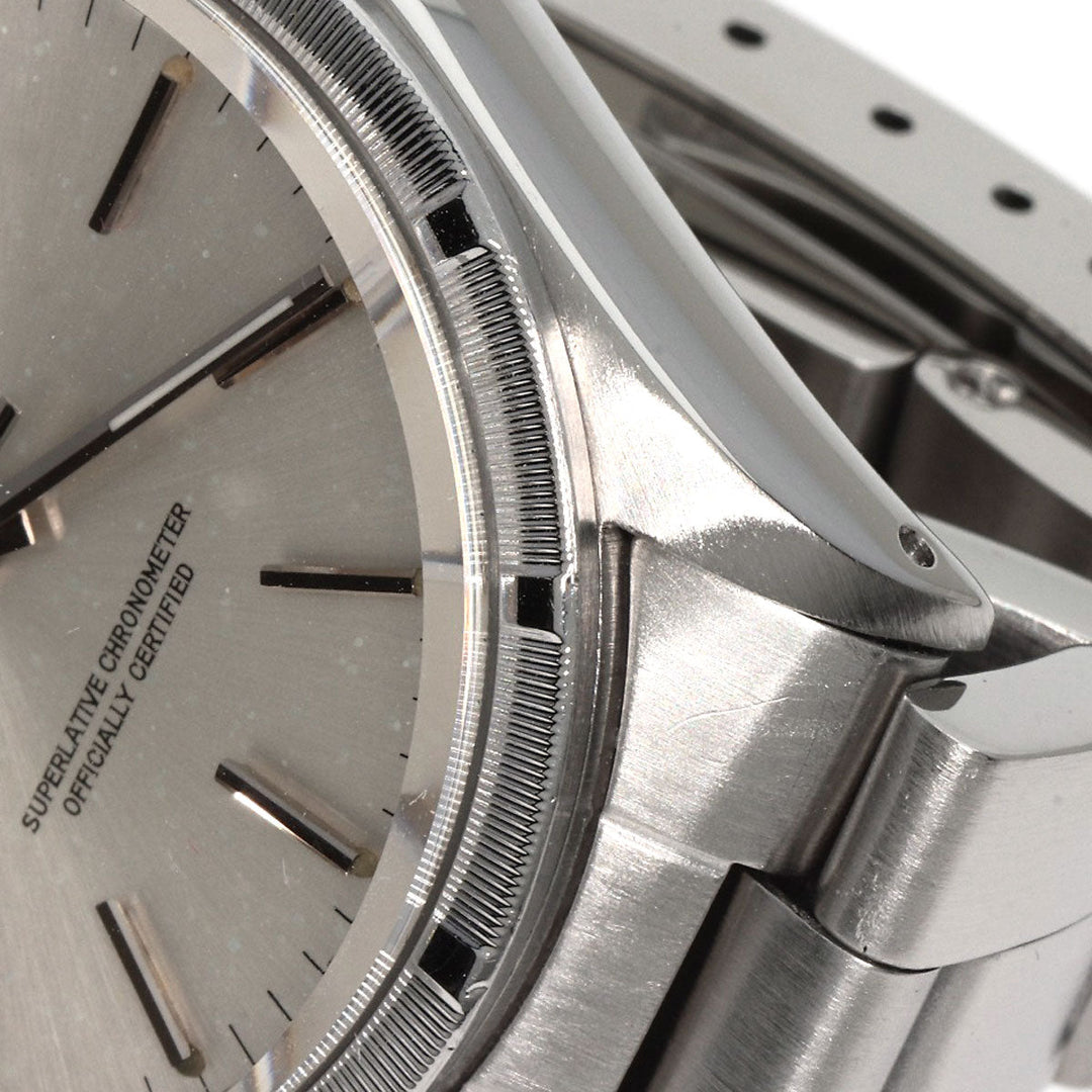 ROLEX Watches Mechanical Automatic 1007 Stainless Steel , Stainless Steel Silver Oyster Perpetual 1973 engine turned bezel Silver dial mens Used Authentic