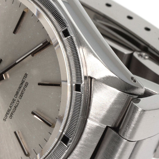 ROLEX Watches Mechanical Automatic 1007 Stainless Steel , Stainless Steel Silver Oyster Perpetual 1973 engine turned bezel Silver dial mens Used Authentic