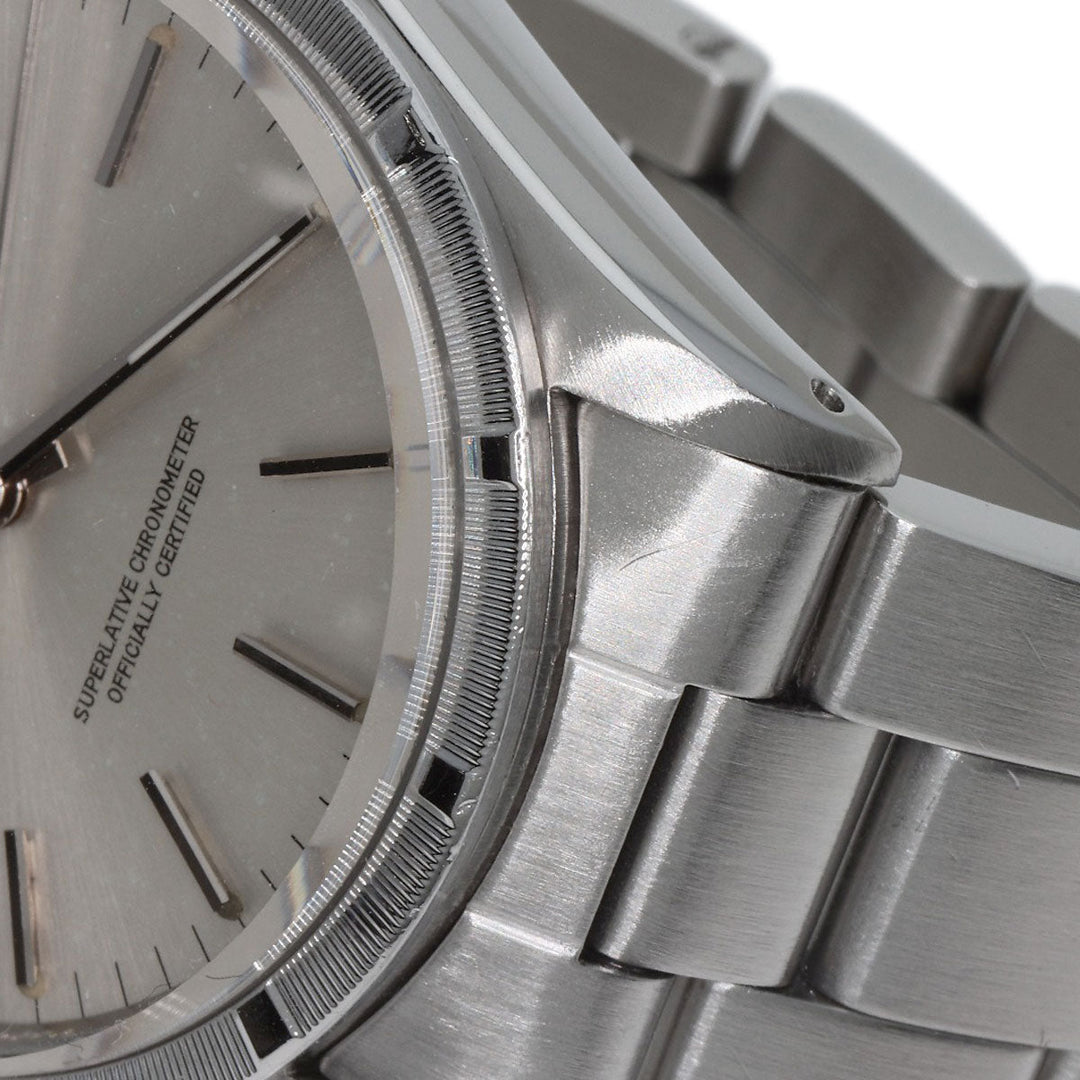 ROLEX Watches Mechanical Automatic 1007 Stainless Steel , Stainless Steel Silver Oyster Perpetual 1973 engine turned bezel Silver dial mens Used Authentic