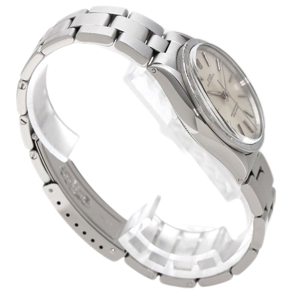 ROLEX Watches Mechanical Automatic 1007 Stainless Steel , Stainless Steel Silver Oyster Perpetual 1973 engine turned bezel Silver dial mens Used Authentic