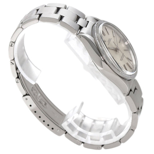 ROLEX Watches Mechanical Automatic 1007 Stainless Steel , Stainless Steel Silver Oyster Perpetual 1973 engine turned bezel Silver dial mens Used Authentic