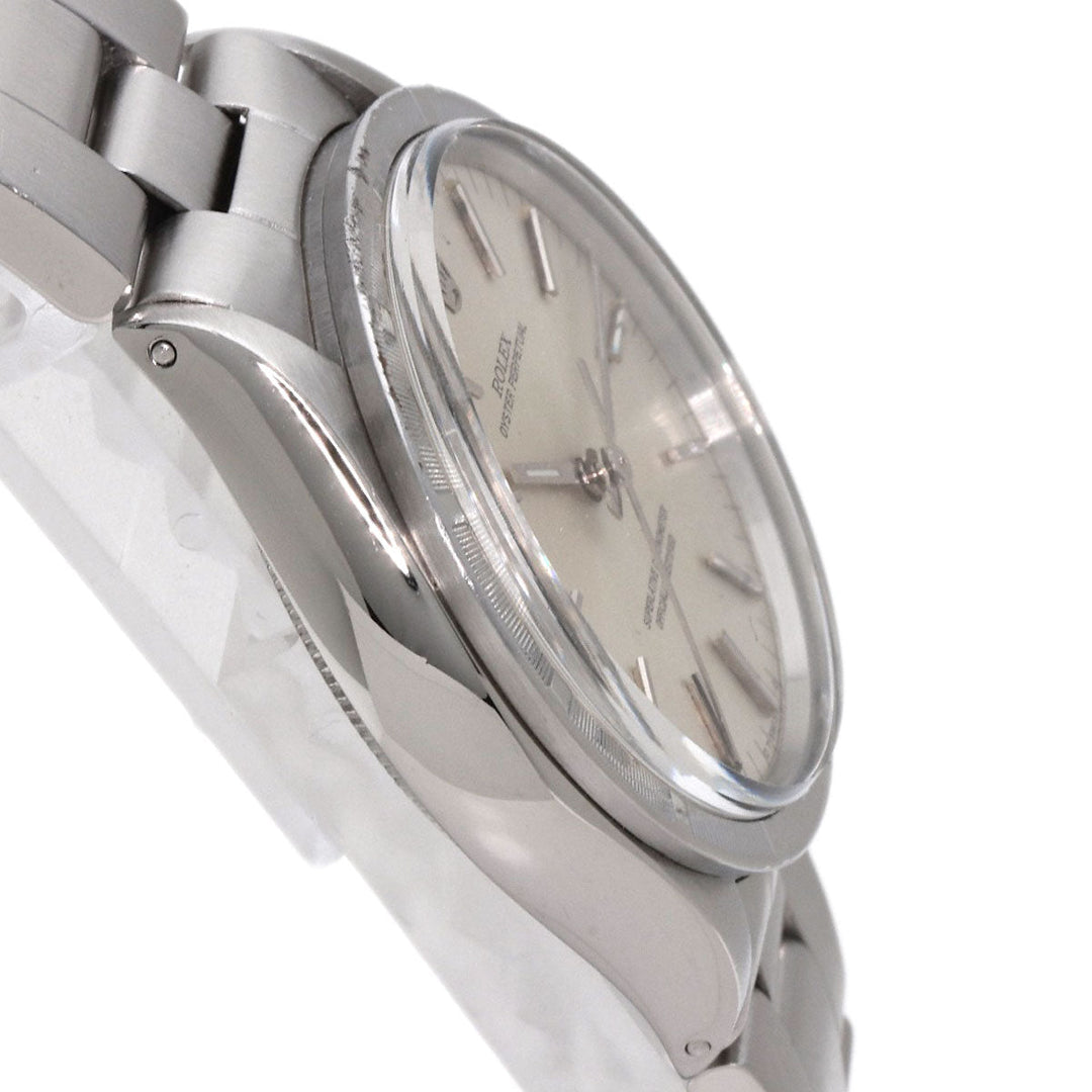 ROLEX Watches Mechanical Automatic 1007 Stainless Steel , Stainless Steel Silver Oyster Perpetual 1973 engine turned bezel Silver dial mens Used Authentic