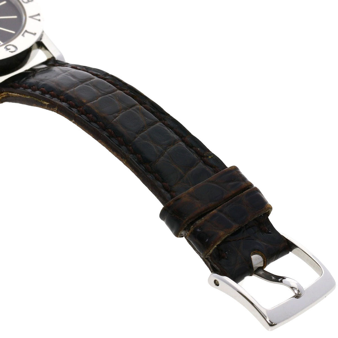 BVLGARI Watches Quartz BB26SLD Stainless Steel, Leather Silver Bulgari Bulgari black dial Women Used Authentic