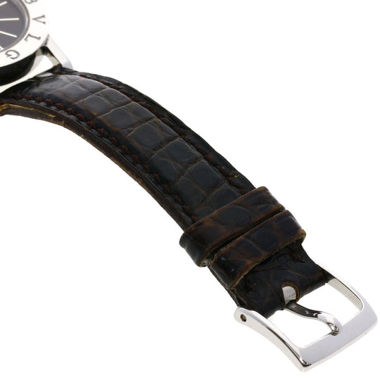 BVLGARI Watches Quartz BB26SLD Stainless Steel, Leather Silver Bulgari Bulgari black dial Women Used Authentic