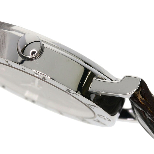 BVLGARI Watches Quartz BB26SLD Stainless Steel, Leather Silver Bulgari Bulgari black dial Women Used Authentic