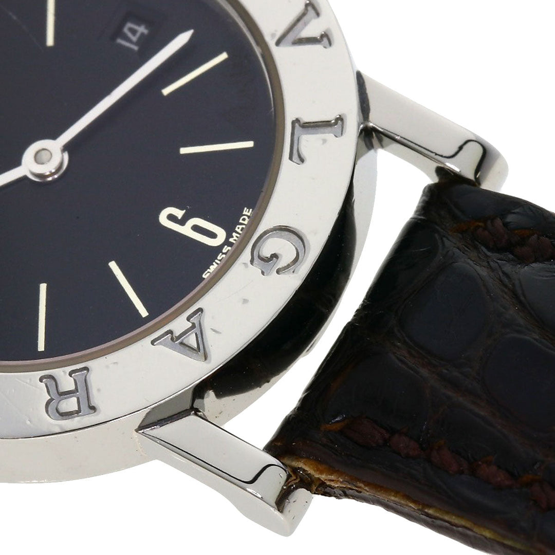 BVLGARI Watches Quartz BB26SLD Stainless Steel, Leather Silver Bulgari Bulgari black dial Women Used Authentic