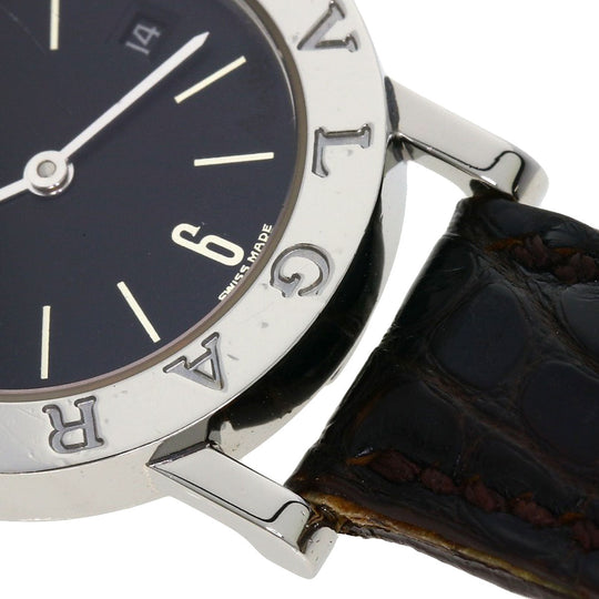 BVLGARI Watches Quartz BB26SLD Stainless Steel, Leather Silver Bulgari Bulgari black dial Women Used Authentic