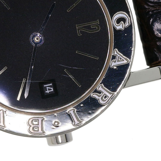 BVLGARI Watches Quartz BB26SLD Stainless Steel, Leather Silver Bulgari Bulgari black dial Women Used Authentic