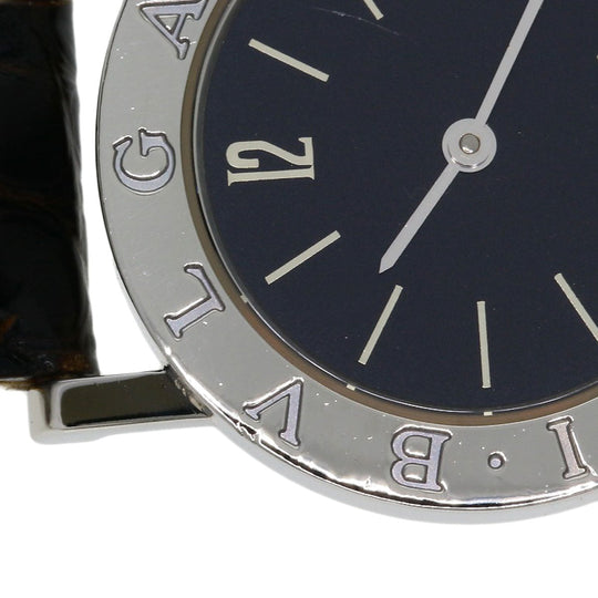 BVLGARI Watches Quartz BB26SLD Stainless Steel, Leather Silver Bulgari Bulgari black dial Women Used Authentic