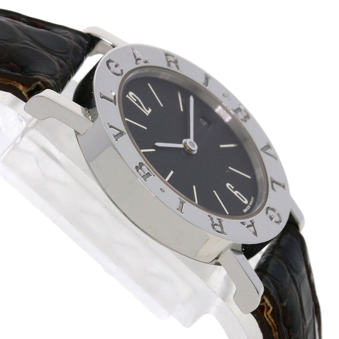 BVLGARI Watches Quartz BB26SLD Stainless Steel, Leather Silver Bulgari Bulgari black dial Women Used Authentic