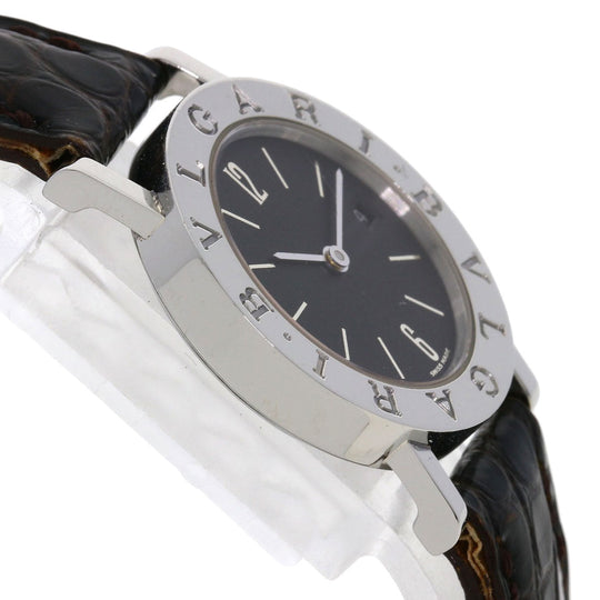 BVLGARI Watches Quartz BB26SLD Stainless Steel, Leather Silver Bulgari Bulgari black dial Women Used Authentic