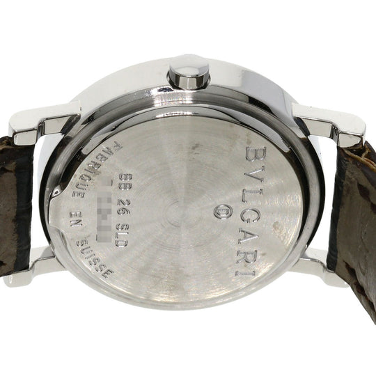 BVLGARI Watches Quartz BB26SLD Stainless Steel, Leather Silver Bulgari Bulgari black dial Women Used Authentic