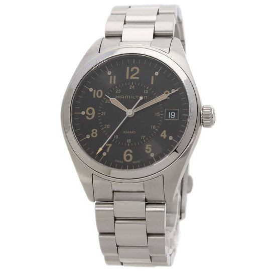HAMILTON Watches Quartz H685510 Stainless Steel , Stainless Steel Silver Khaki field black dial mens Used Authentic