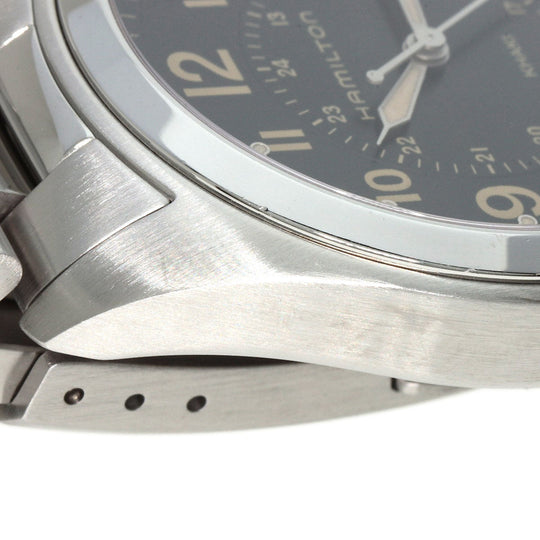 HAMILTON Watches Quartz H685510 Stainless Steel , Stainless Steel Silver Khaki field black dial mens Used Authentic