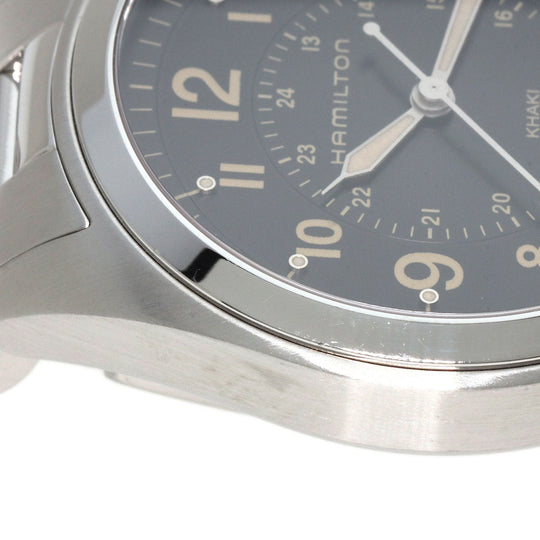 HAMILTON Watches Quartz H685510 Stainless Steel , Stainless Steel Silver Khaki field black dial mens Used Authentic
