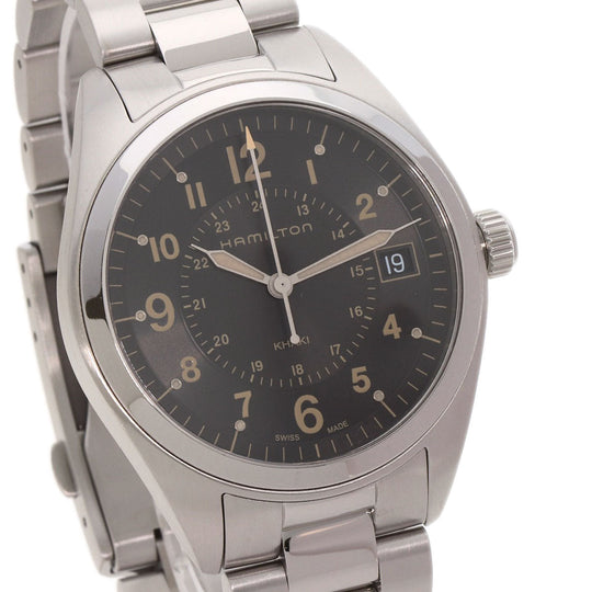 HAMILTON Watches Quartz H685510 Stainless Steel , Stainless Steel Silver Khaki field black dial mens Used Authentic