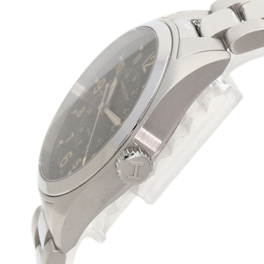HAMILTON Watches Quartz H685510 Stainless Steel , Stainless Steel Silver Khaki field black dial mens Used Authentic