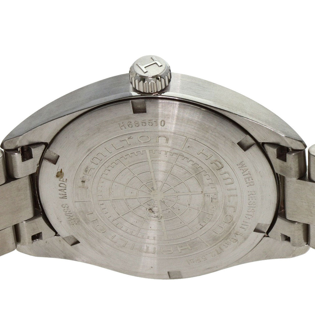 HAMILTON Watches Quartz H685510 Stainless Steel , Stainless Steel Silver Khaki field black dial mens Used Authentic
