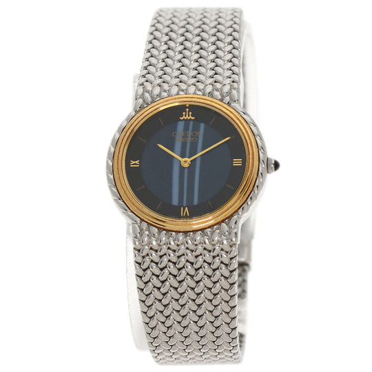 SEIKO Watches Quartz 5A70-0260 Stainless Steel Silver CREDOR Blue Agate blue dial