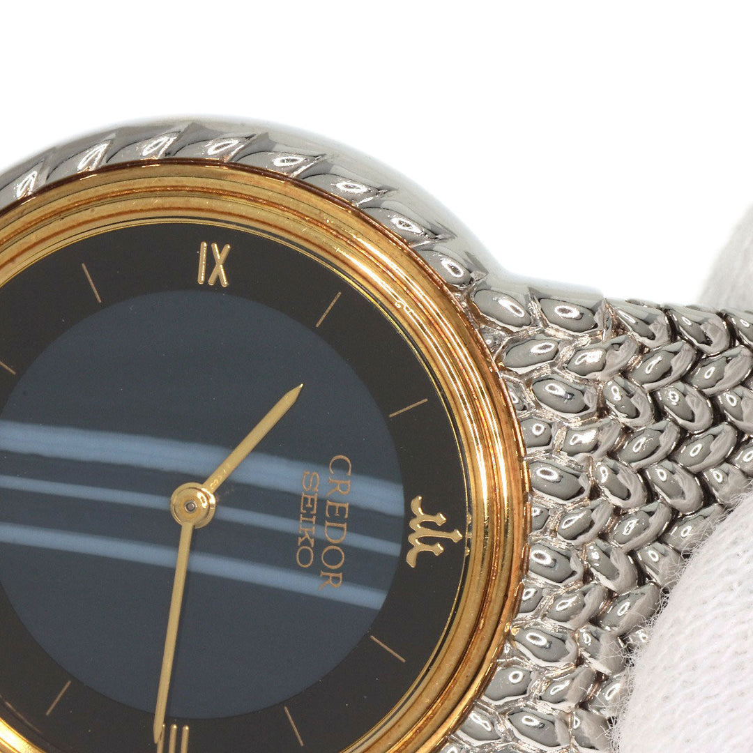 SEIKO Watches Quartz 5A70-0260 Stainless Steel Silver CREDOR Blue Agate blue dial